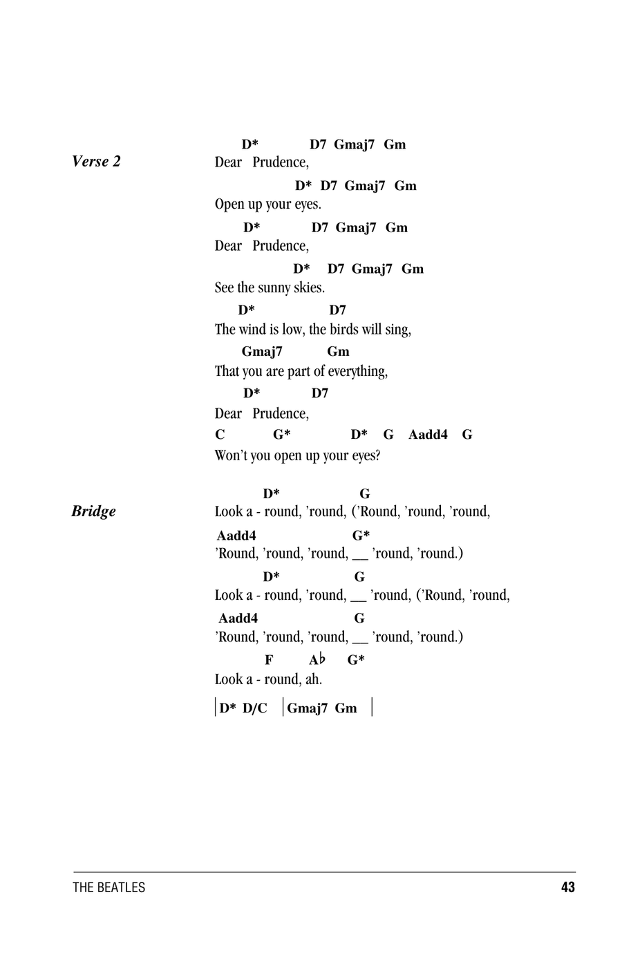 Dear Prudence Dear Prudence Ukulele scores gallery preview page 2