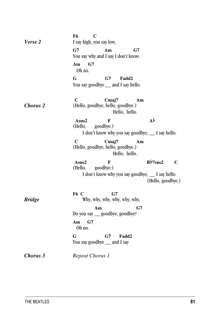 Hello, Goodbye Hello, Goodbye Ukulele scores gallery preview page 2