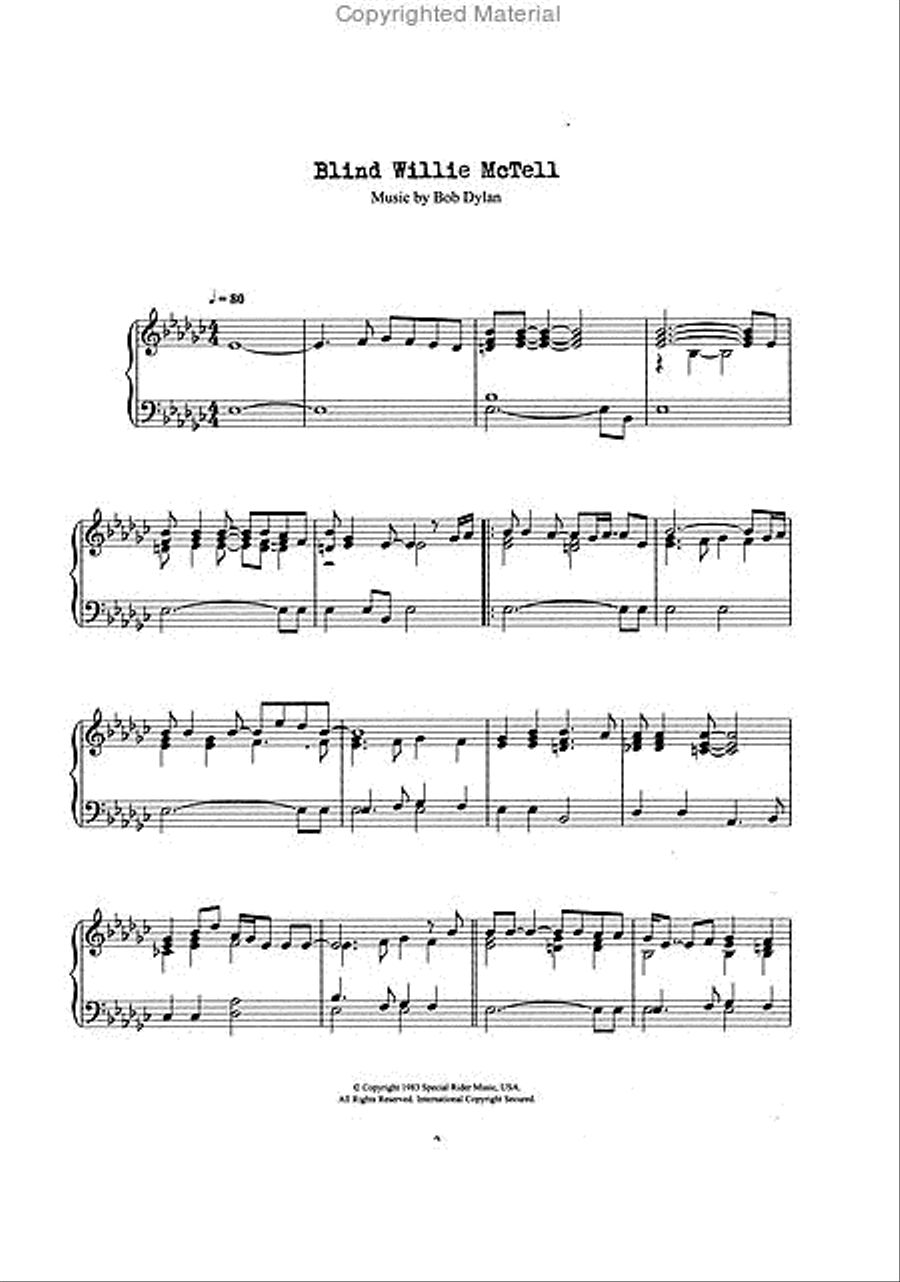Bob Dylan – Piano Solo Piano Solo scores gallery preview page 2