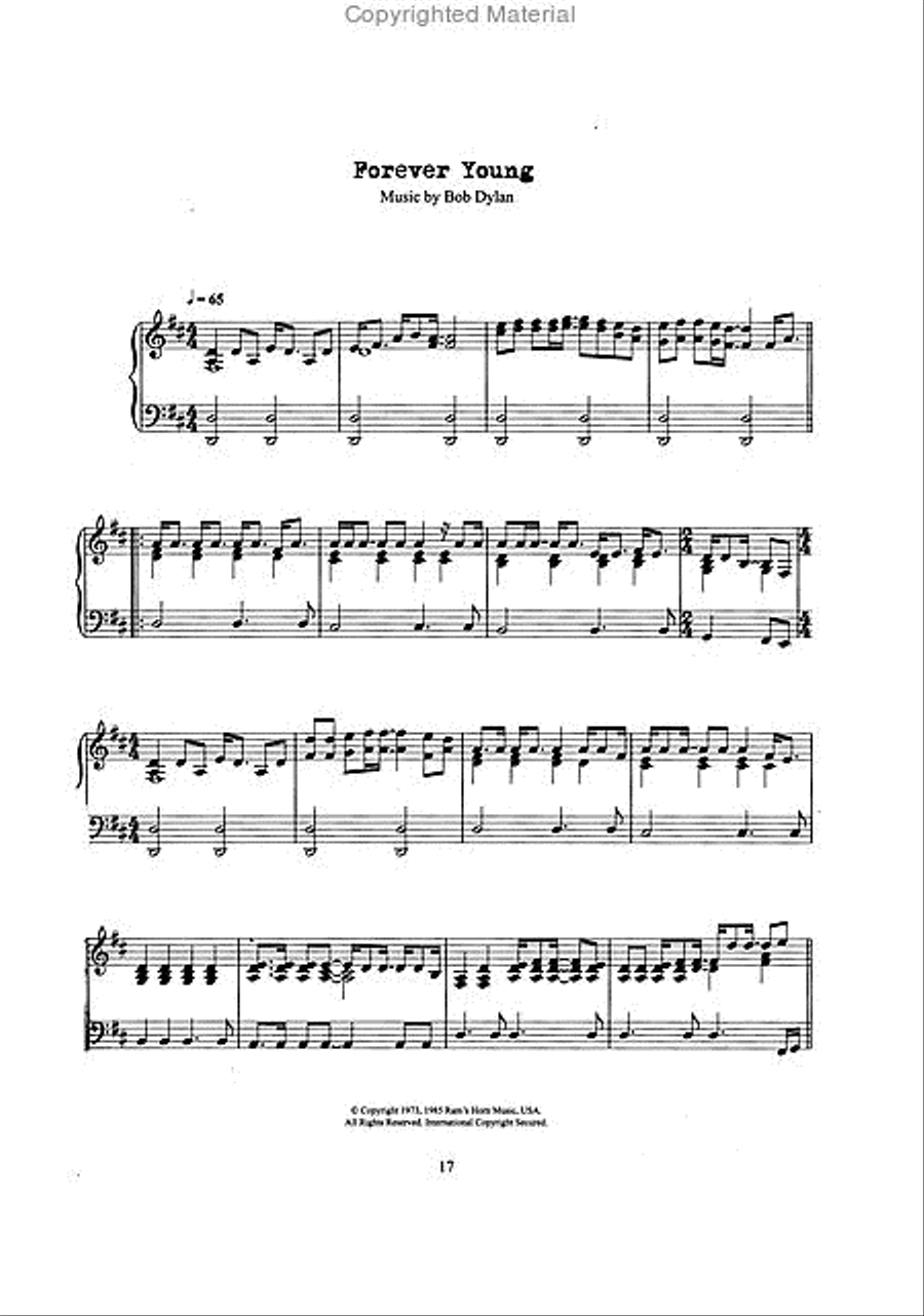 Bob Dylan – Piano Solo Piano Solo scores gallery preview page 5