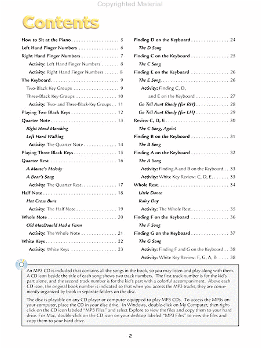 Alfred's Kid's Piano Course Complete Piano Method scores gallery preview page 2