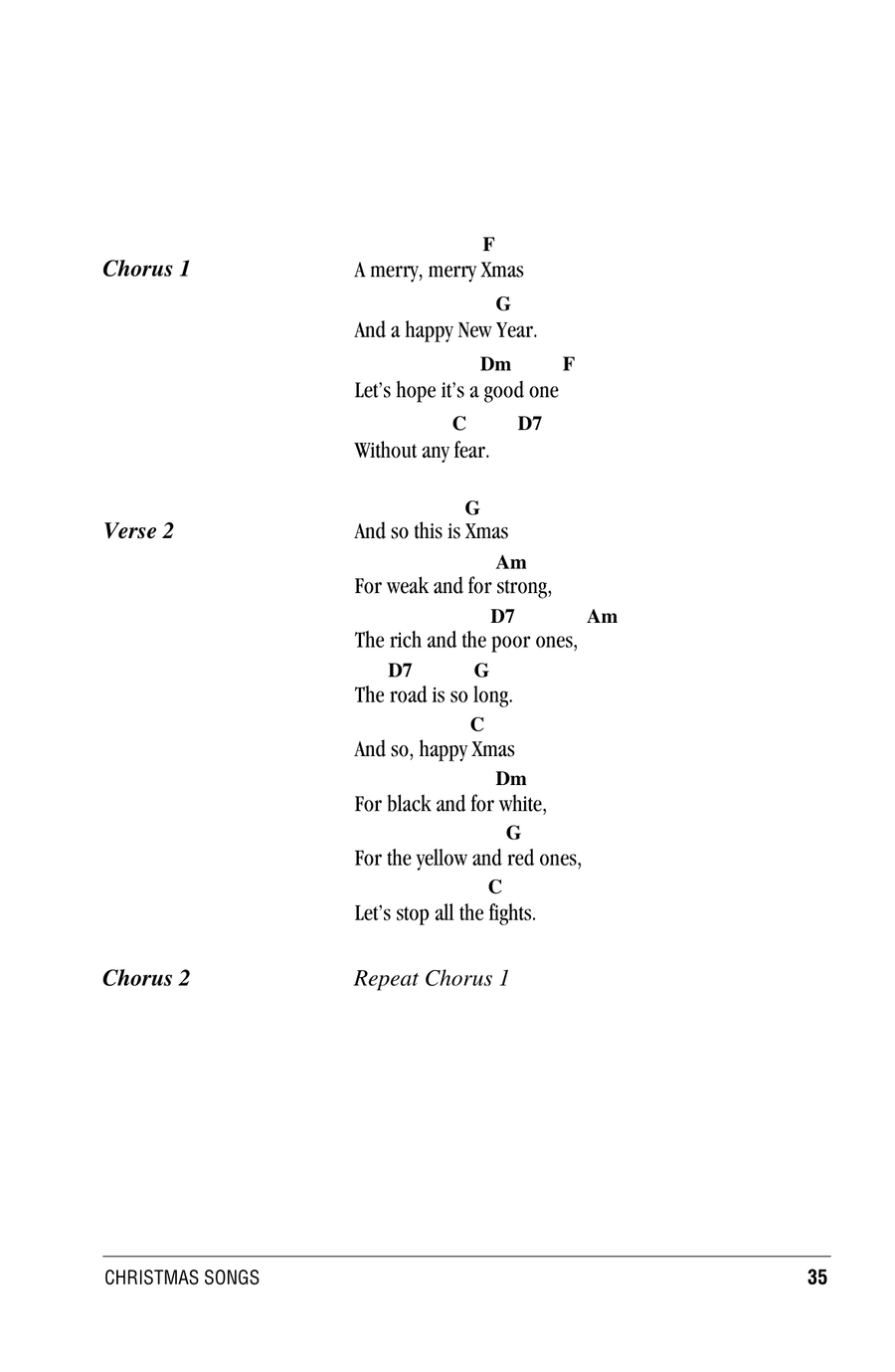 Happy Xmas (War Is Over) Happy Xmas (War Is Over) Ukulele scores gallery preview page 2