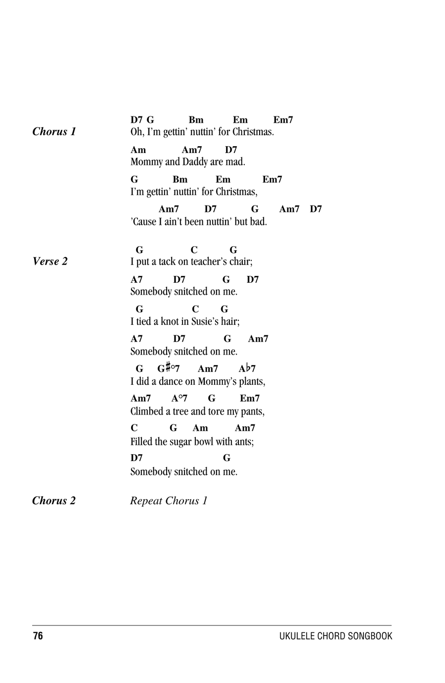 Nuttin' For Christmas Nuttin' For Christmas Ukulele scores gallery preview page 2