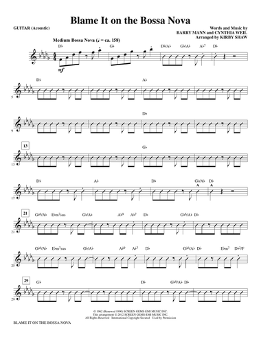 Blame It On The Bossa Nova - Acoustic Guitar