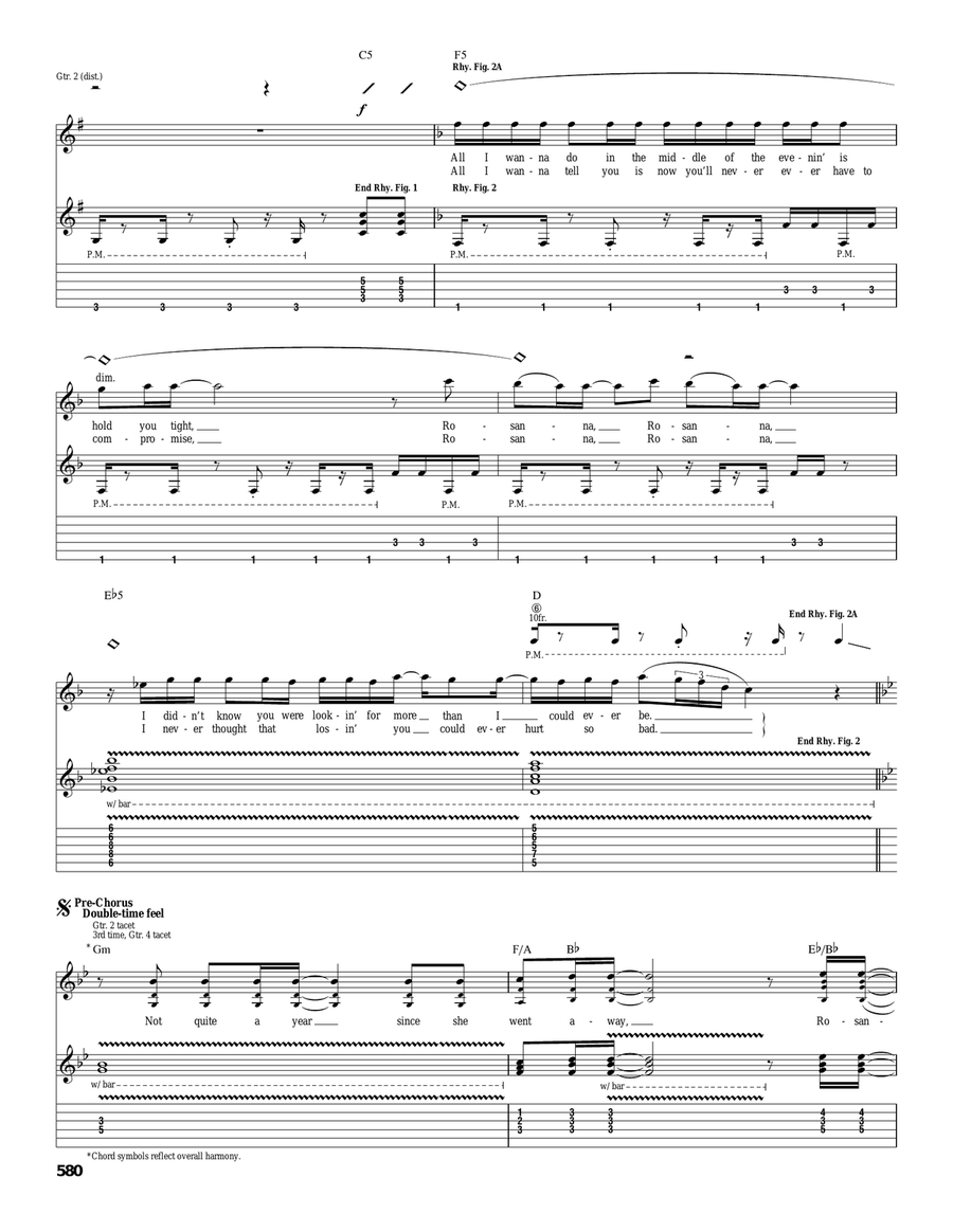 Rosanna Rosanna Acoustic Guitar scores gallery preview page 2