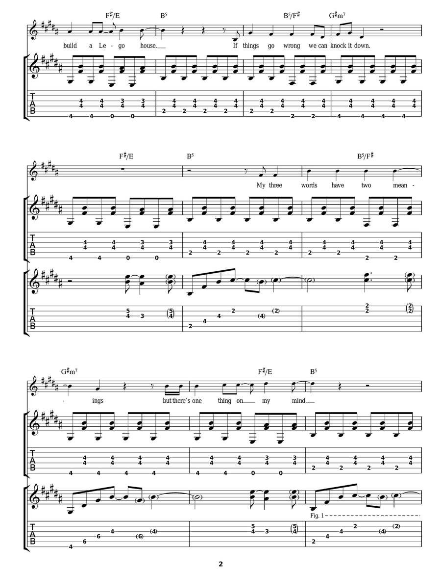Lego House Lego House Acoustic Guitar scores gallery preview page 2