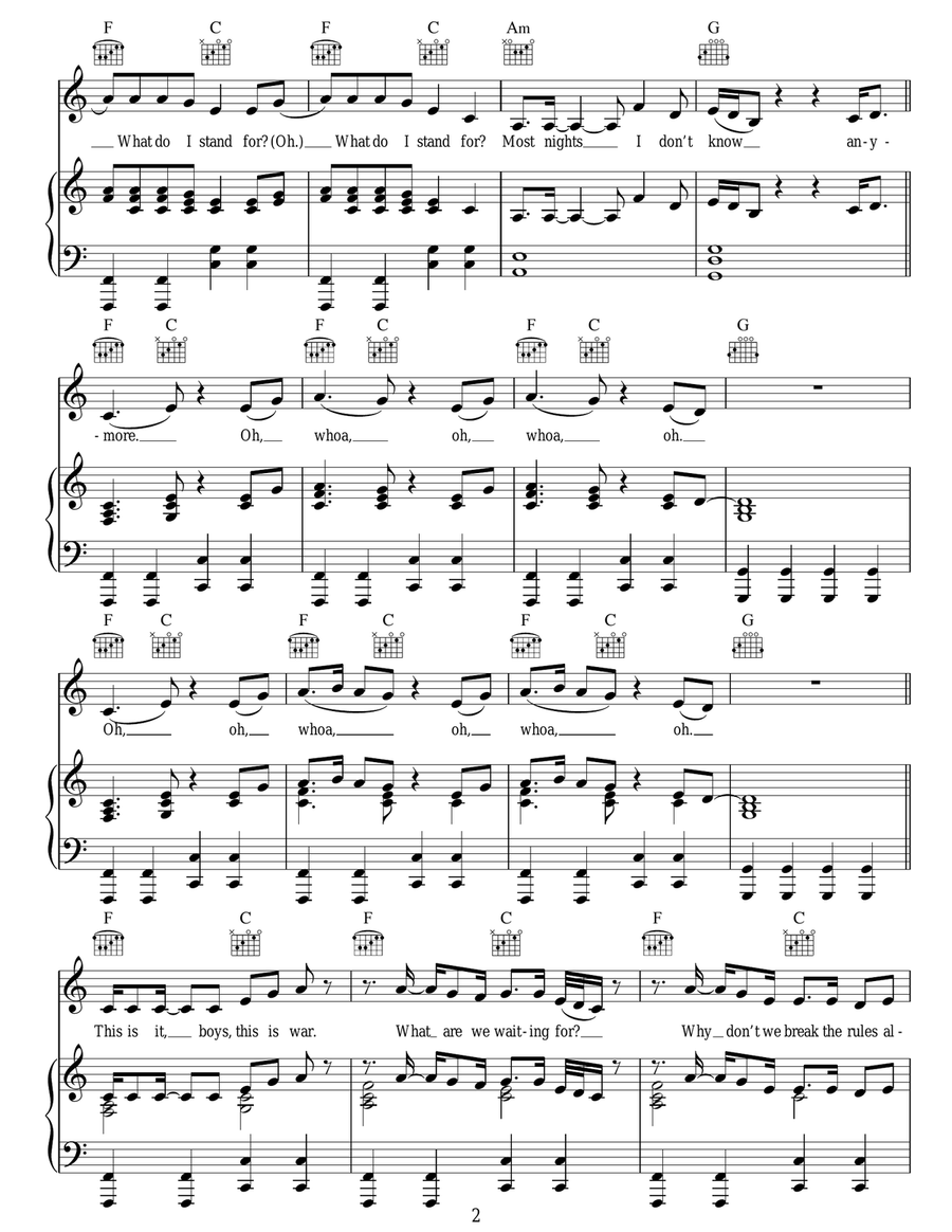 Some Nights Some Nights Acoustic Guitar scores gallery preview page 2