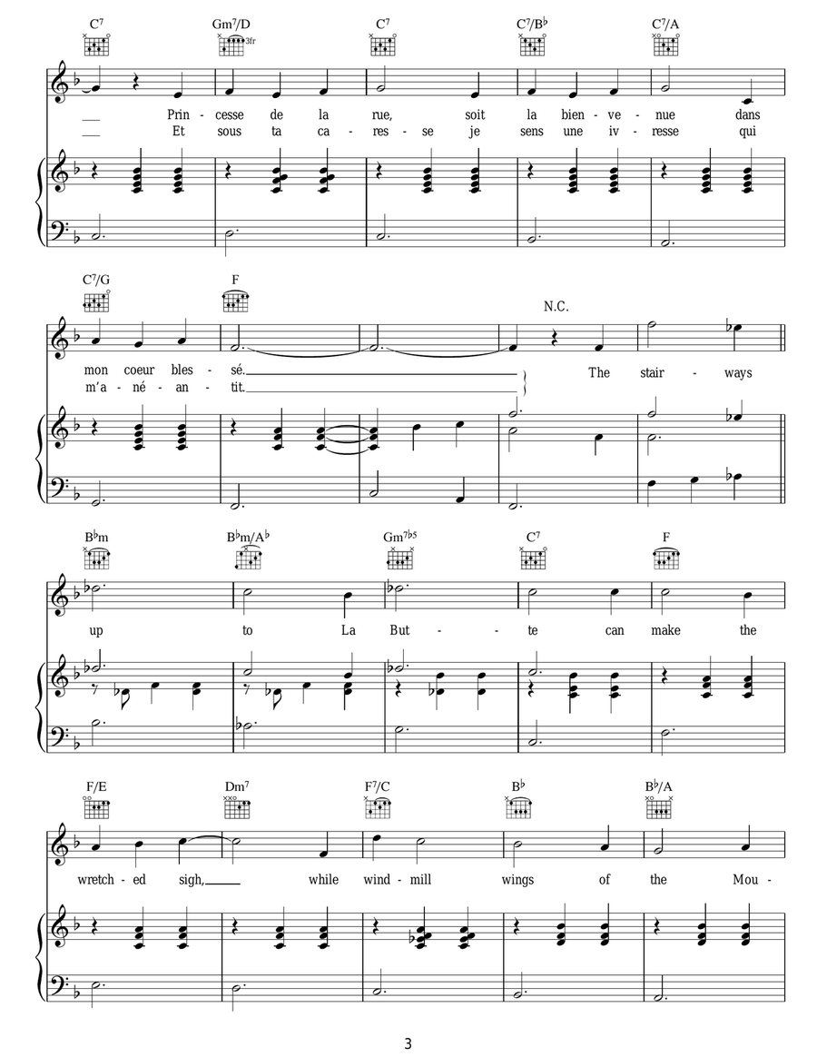 Complainte De La Butte (from Moulin Rouge) Acoustic Guitar scores gallery preview page 3