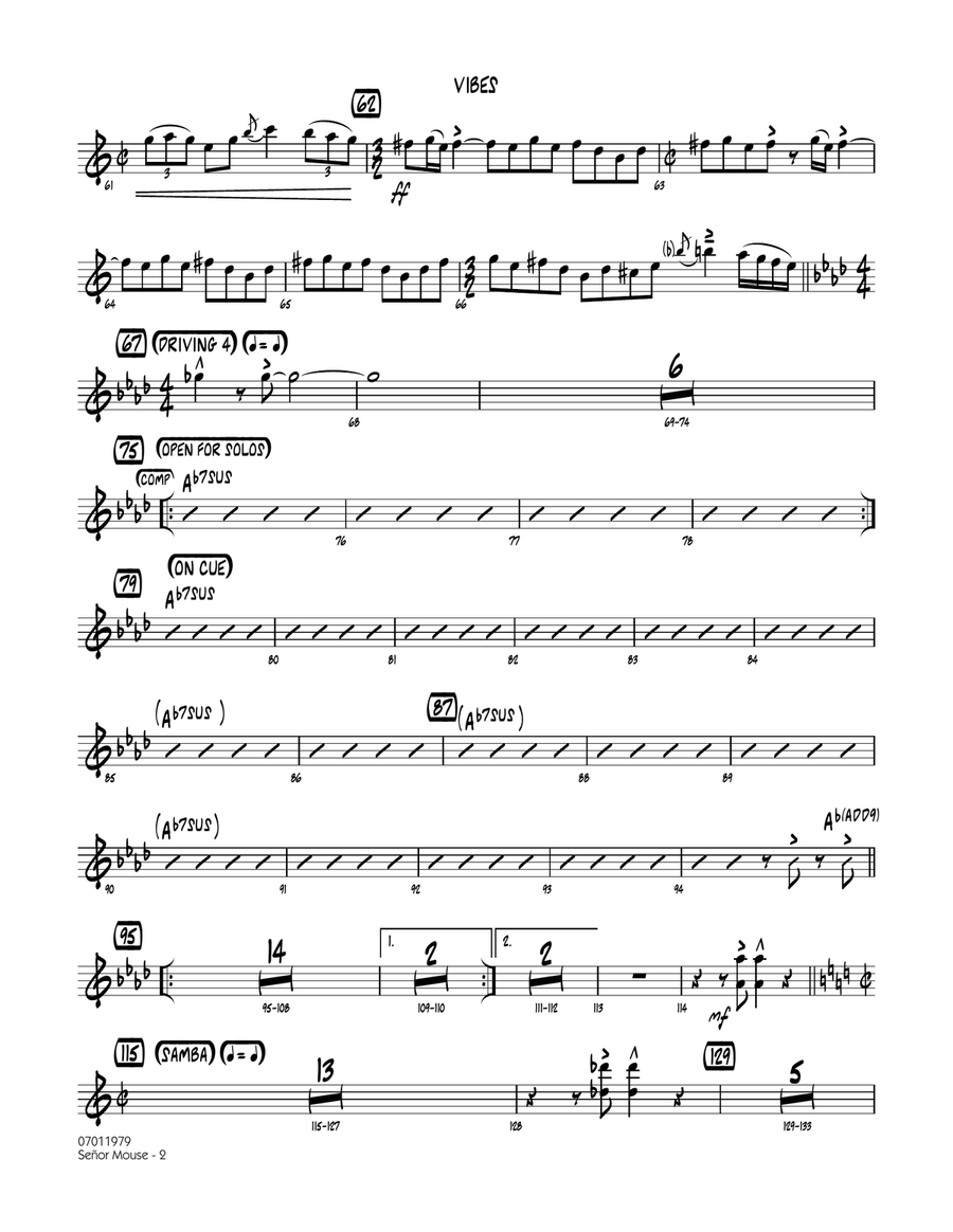 Senor Mouse - Vibes Senor Mouse - Vibes Jazz Ensemble scores gallery preview page 2