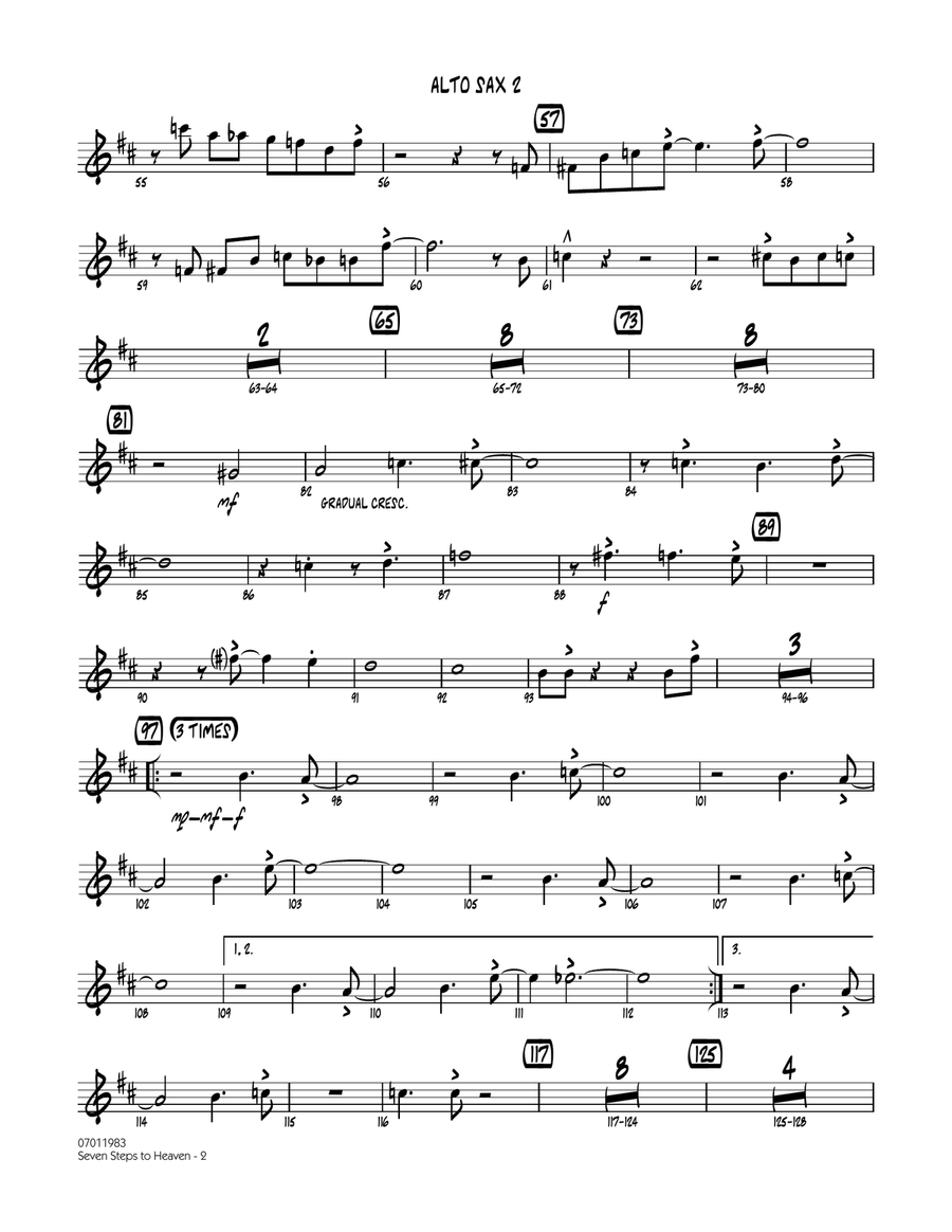 Seven Steps To Heaven - Alto Sax 2 Jazz Ensemble scores gallery preview page 2