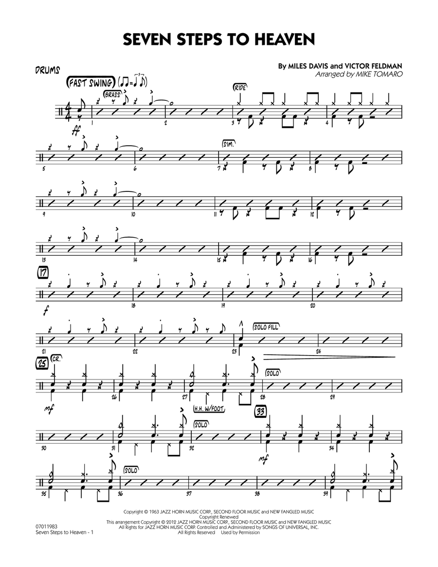 Seven Steps To Heaven - Drums Jazz Ensemble scores gallery preview page 1