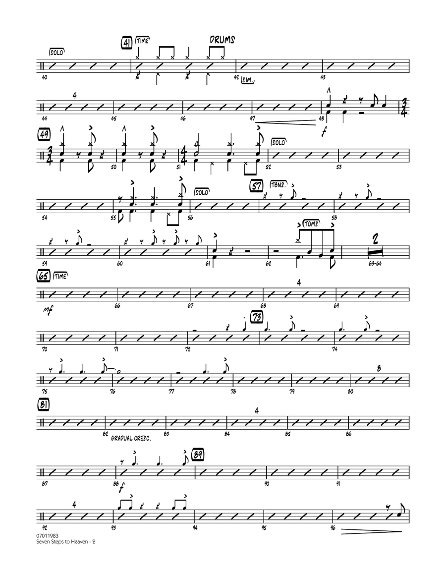 Seven Steps To Heaven - Drums Jazz Ensemble scores gallery preview page 2