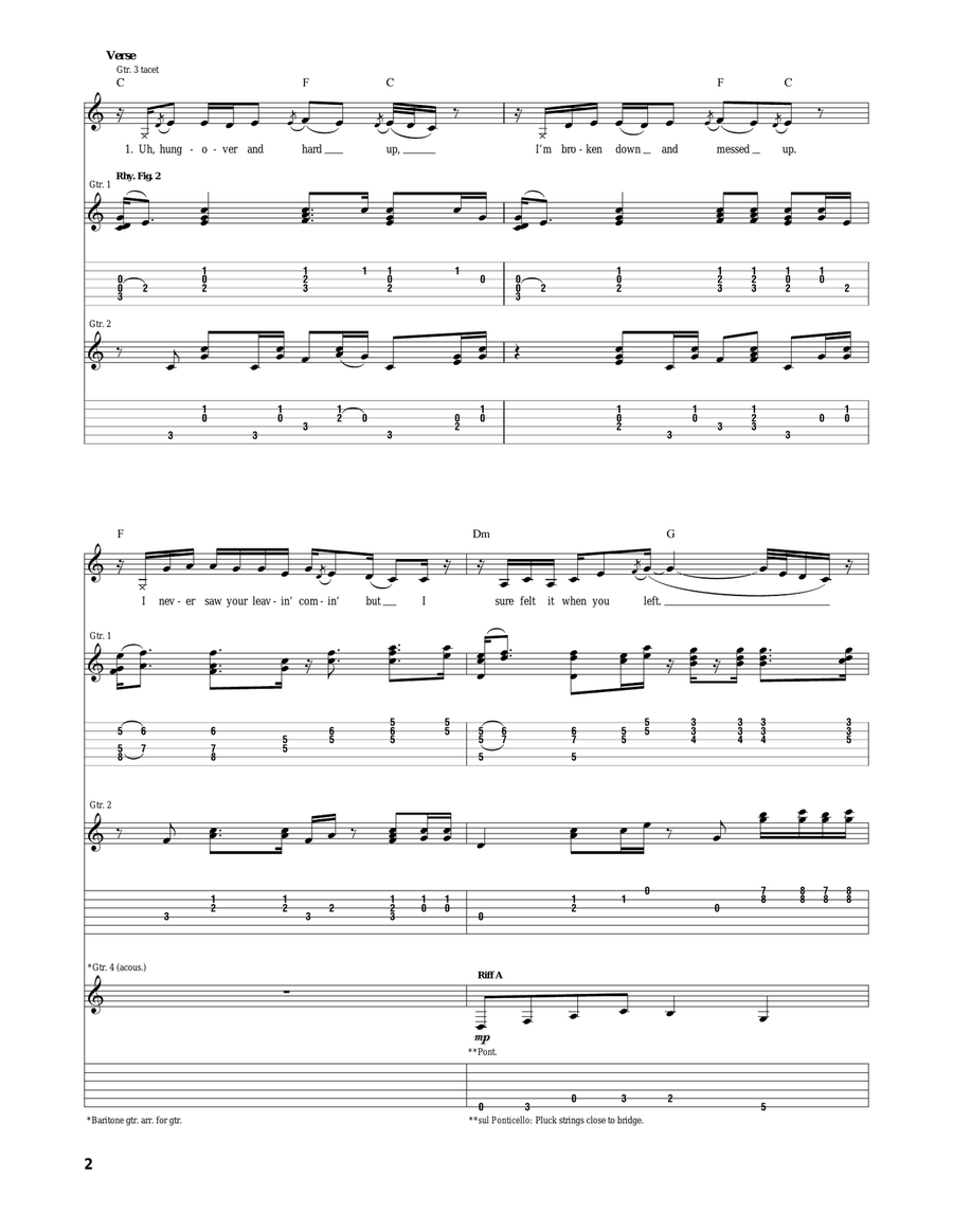 Hungover & Hard Up Hungover & Hard Up Acoustic Guitar scores gallery preview page 2