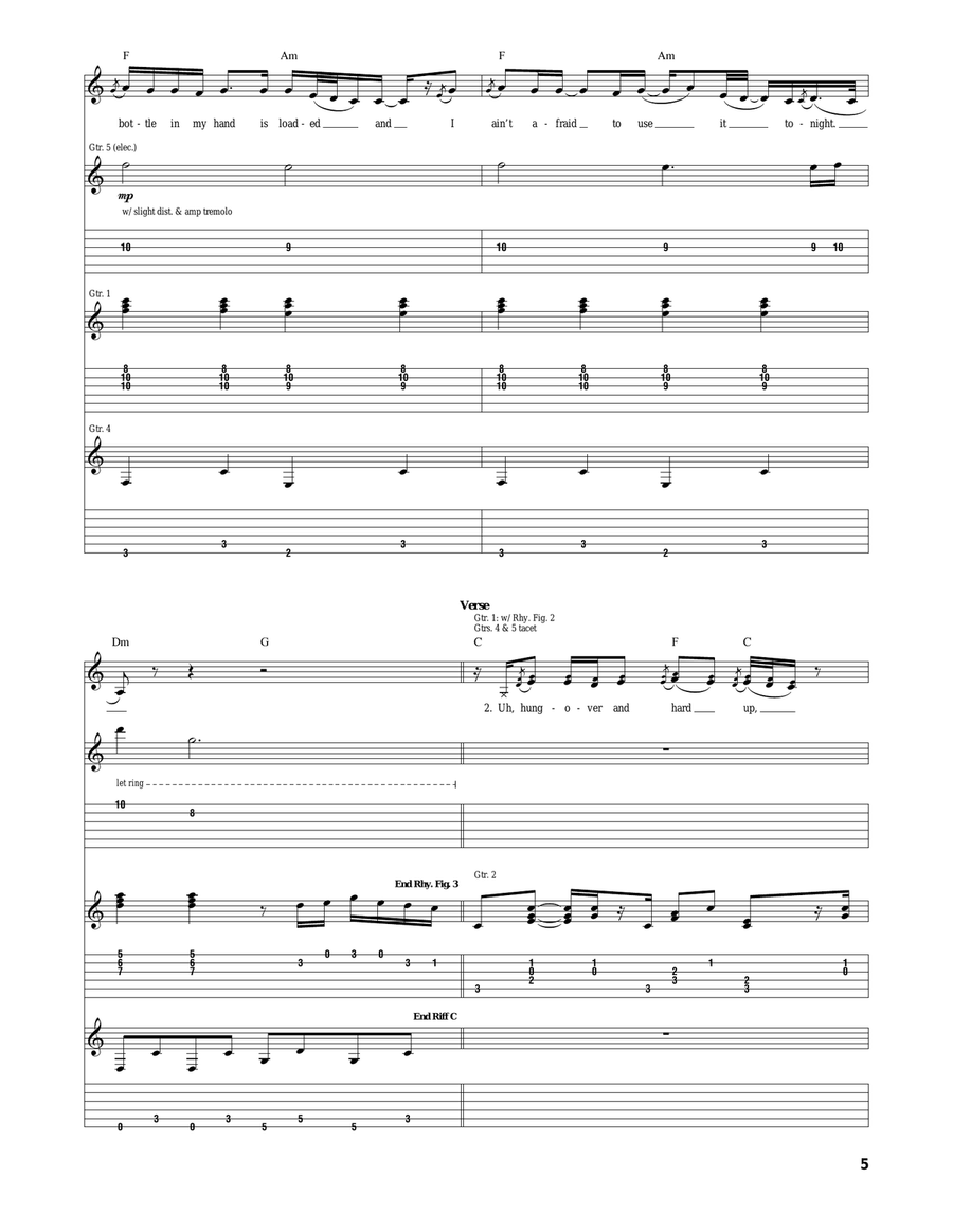 Hungover & Hard Up Hungover & Hard Up Acoustic Guitar scores gallery preview page 5