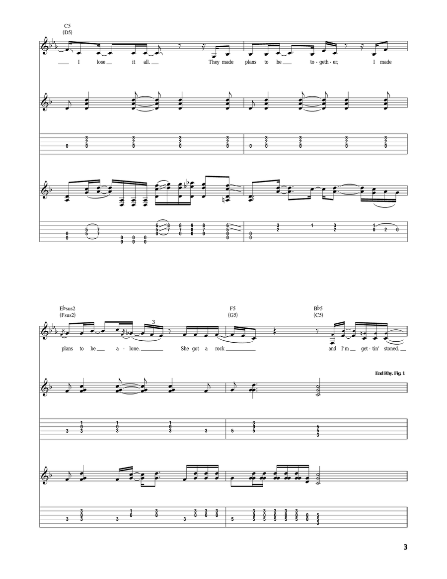 I'm Gettin' Stoned I'm Gettin' Stoned Acoustic Guitar scores gallery preview page 3