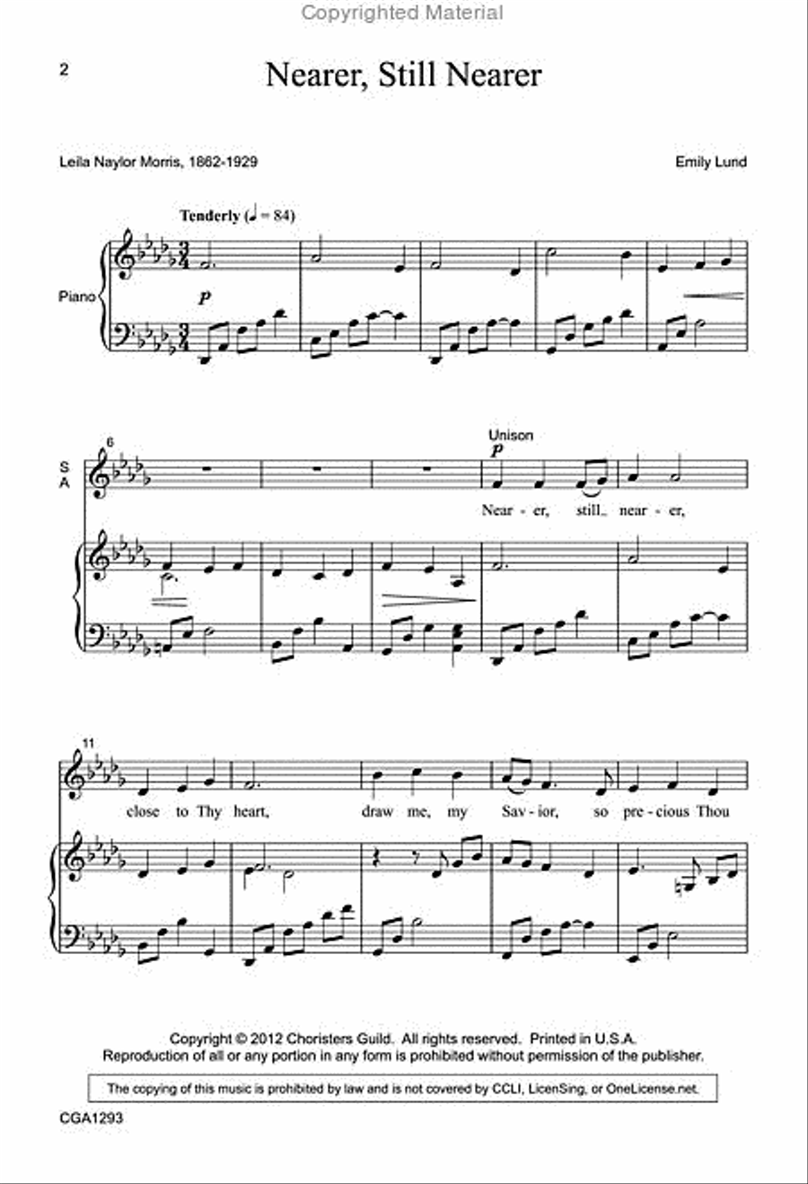Nearer, Still Nearer Nearer, Still Nearer 4-Part scores gallery preview page 2