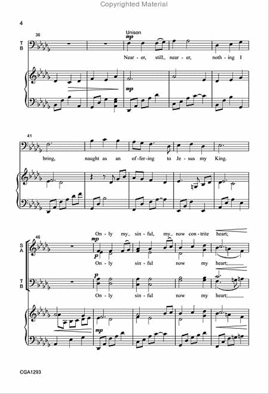 Nearer, Still Nearer Nearer, Still Nearer 4-Part scores gallery preview page 4