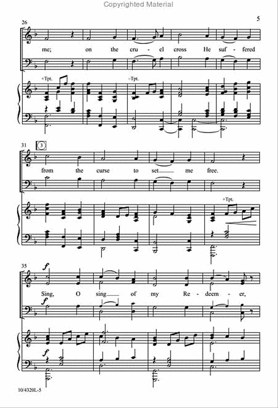 My Redeemer's Love My Redeemer's Love 4-Part scores gallery preview page 5