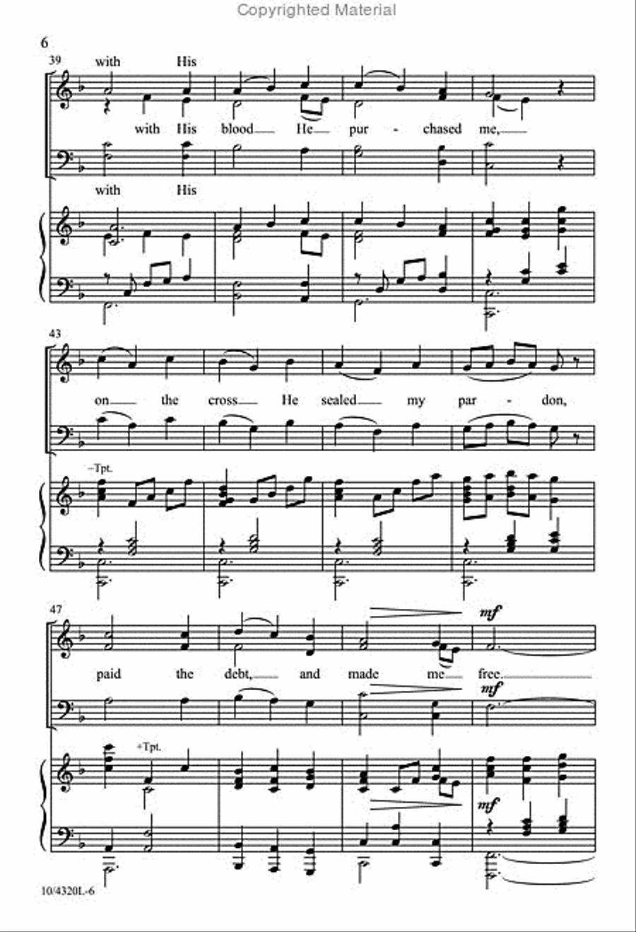 My Redeemer's Love My Redeemer's Love 4-Part scores gallery preview page 6