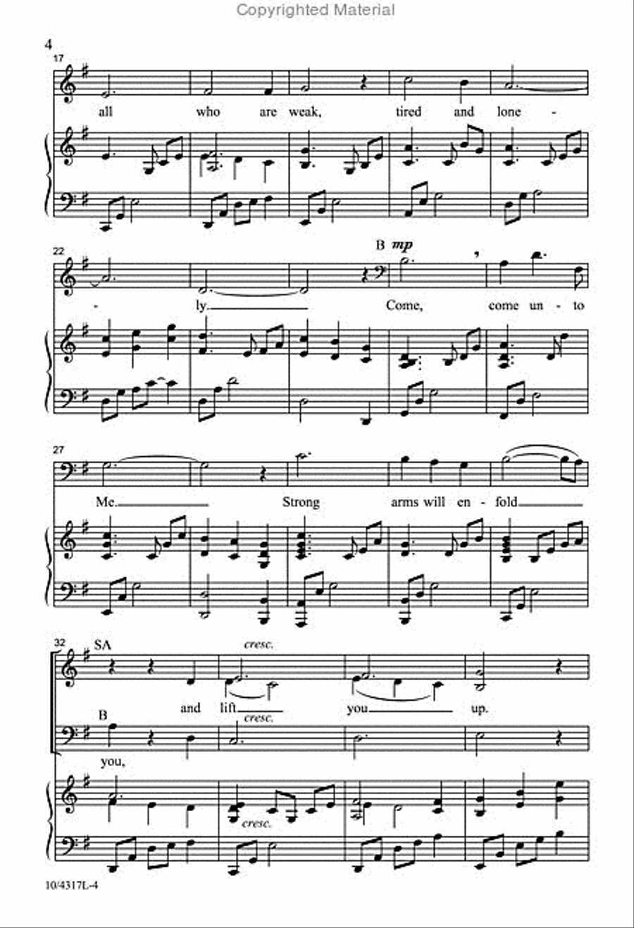 Come, Come Unto Me Come, Come Unto Me 3-Part scores gallery preview page 3