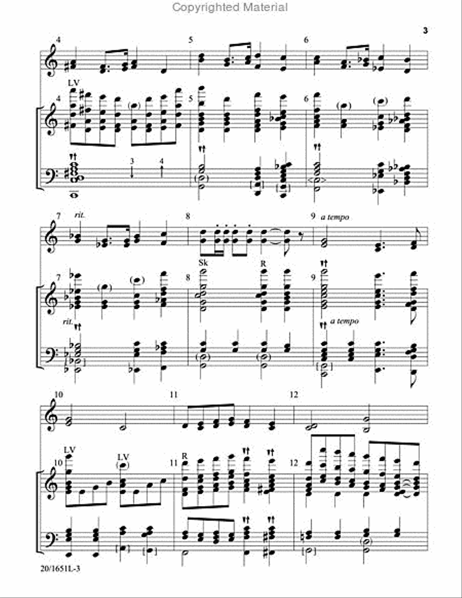 Processional on Thine Is the Glory 5-Octaves scores gallery preview page 3