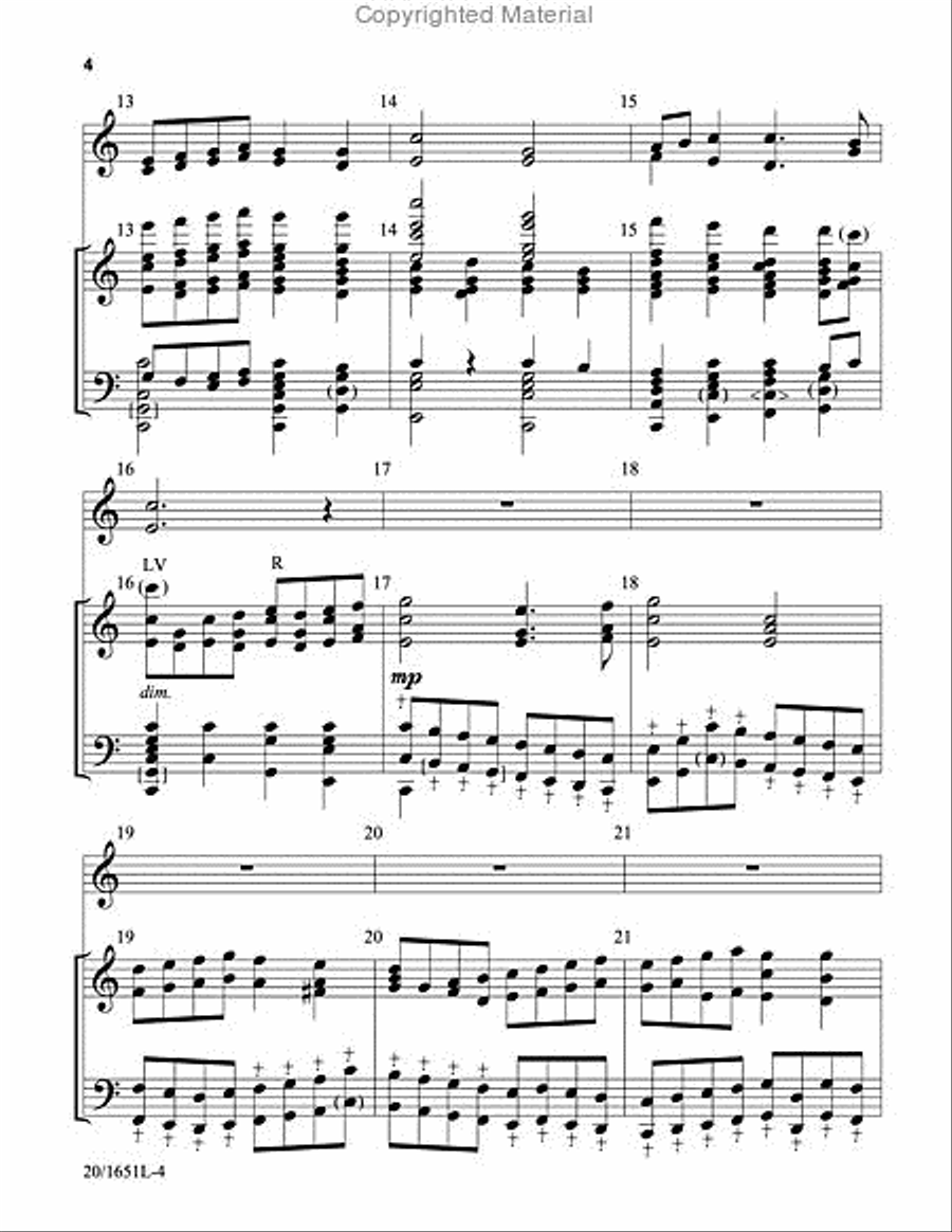 Processional on Thine Is the Glory 5-Octaves scores gallery preview page 4