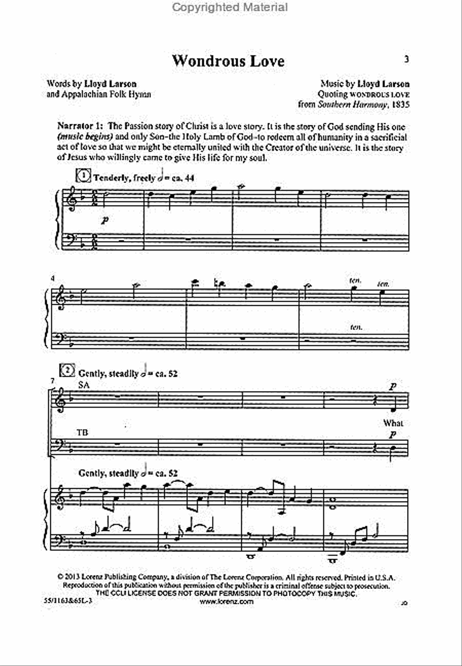 Wondrous Love - SATB Score with Performance CD 4-Part scores gallery preview page 2