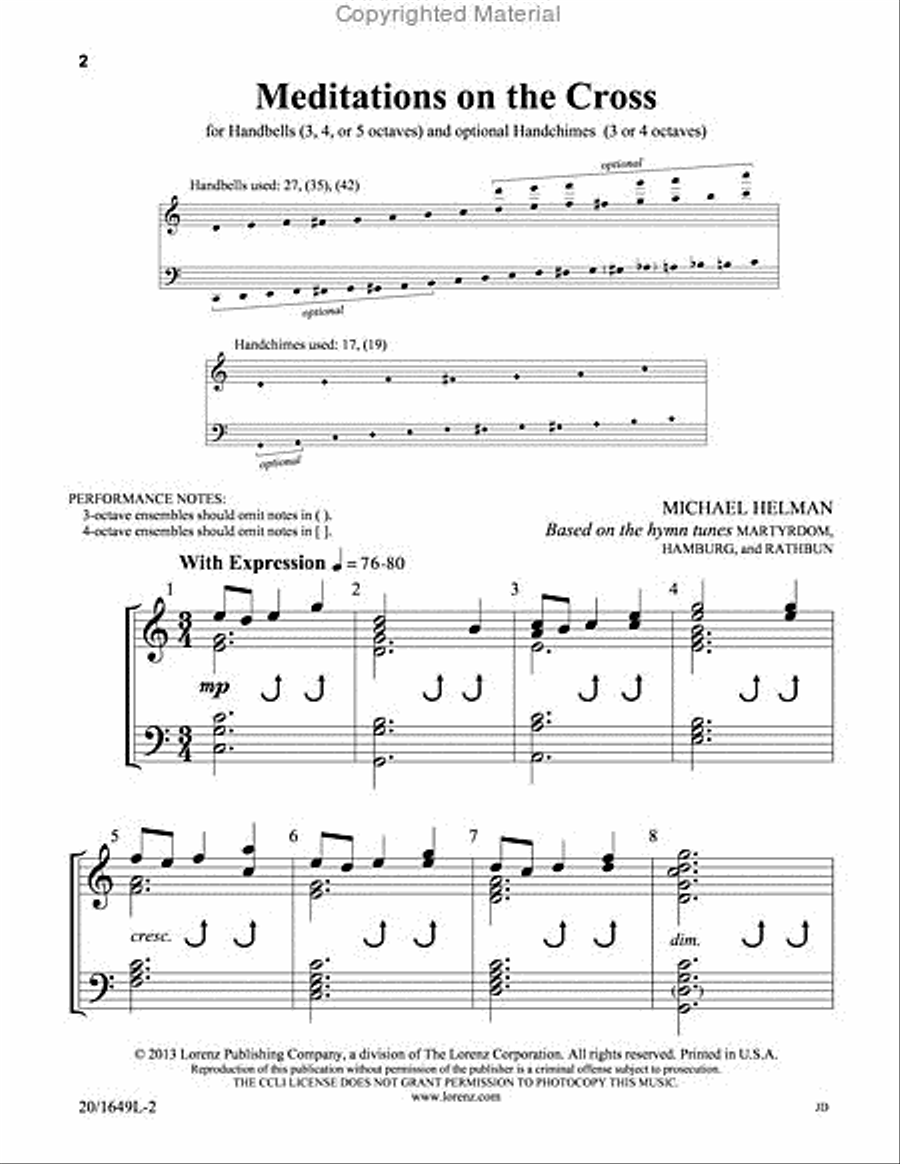 Meditations on the Cross 5-Octaves scores gallery preview page 2