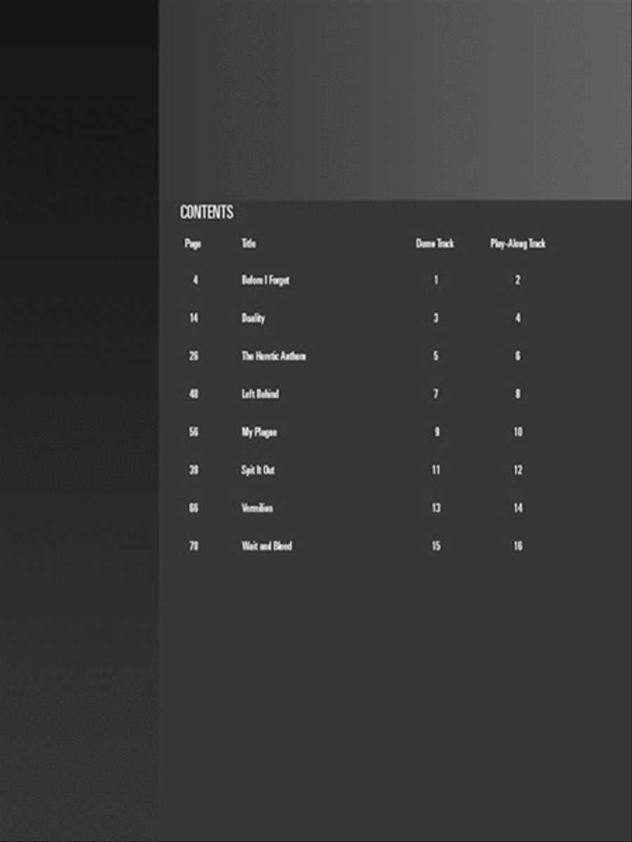 Slipknot Electric Guitar scores gallery preview page 2