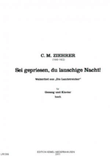 Sei gepriesen, du lauschige Nacht!