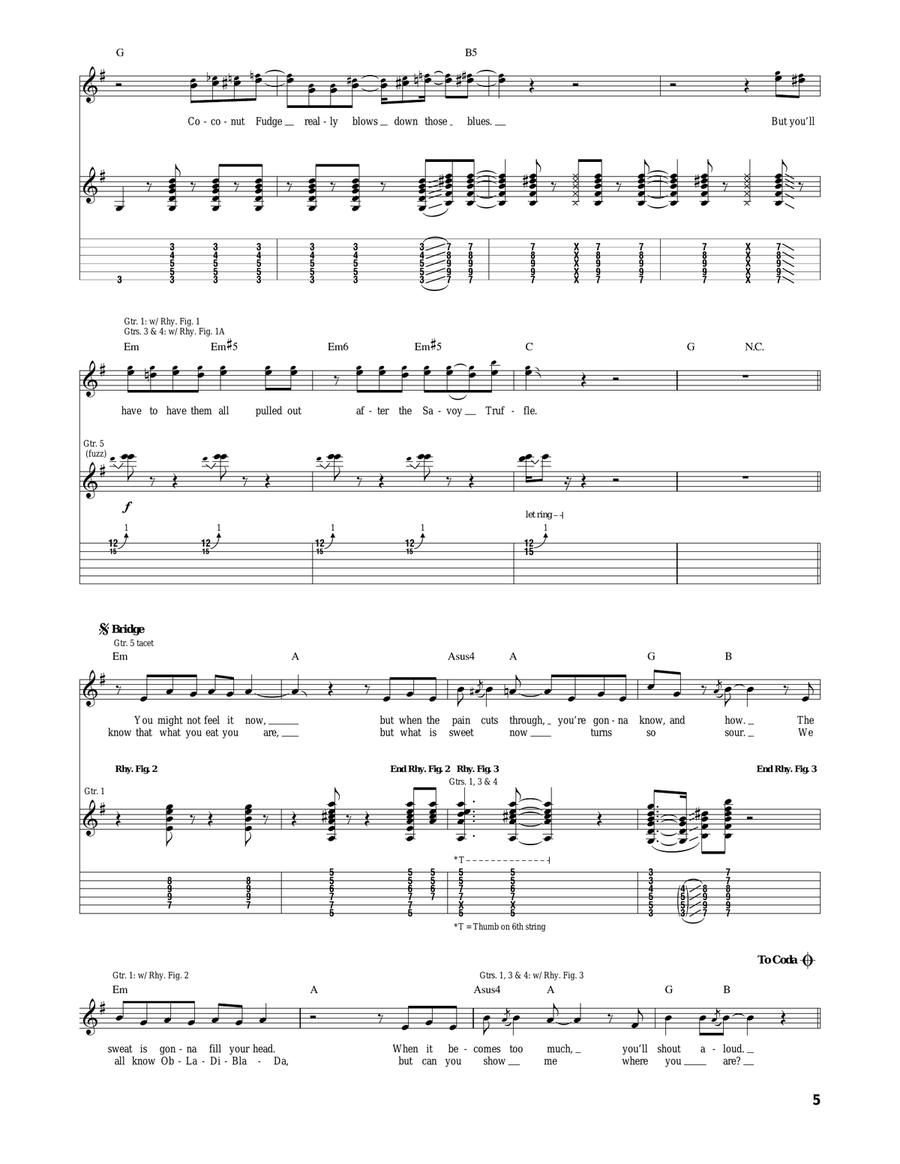 Savoy Truffle Acoustic Guitar scores gallery preview page 5