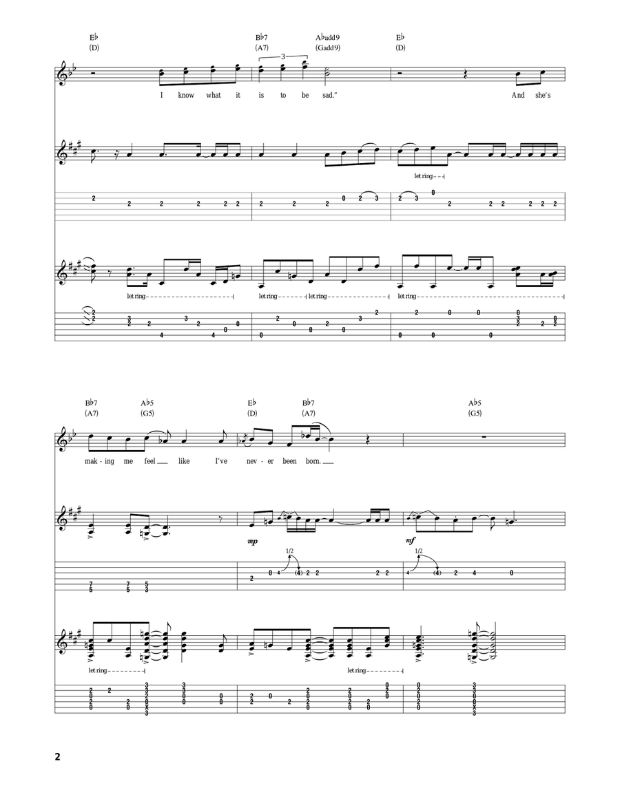 She Said She Said Acoustic Guitar scores gallery preview page 2