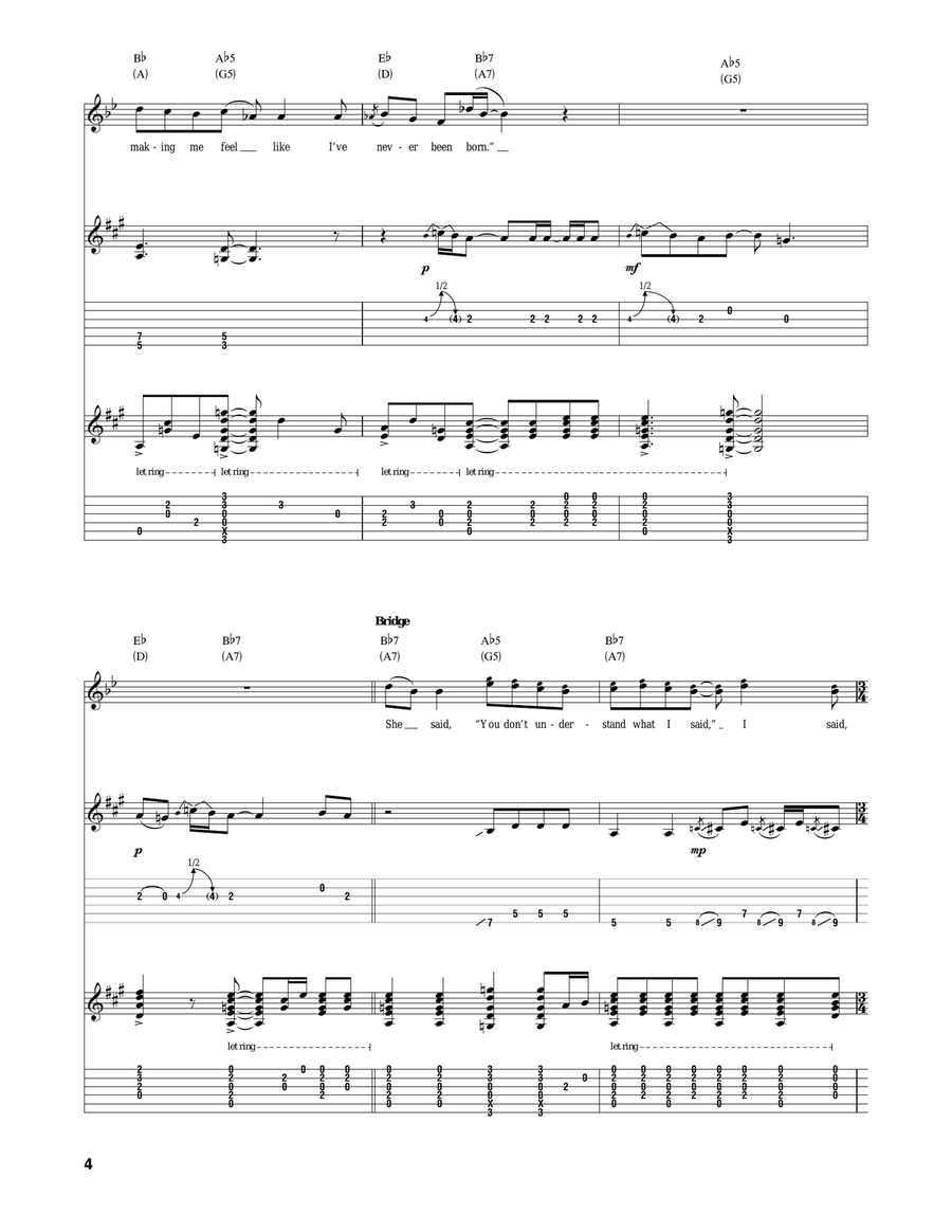 She Said She Said Acoustic Guitar scores gallery preview page 4