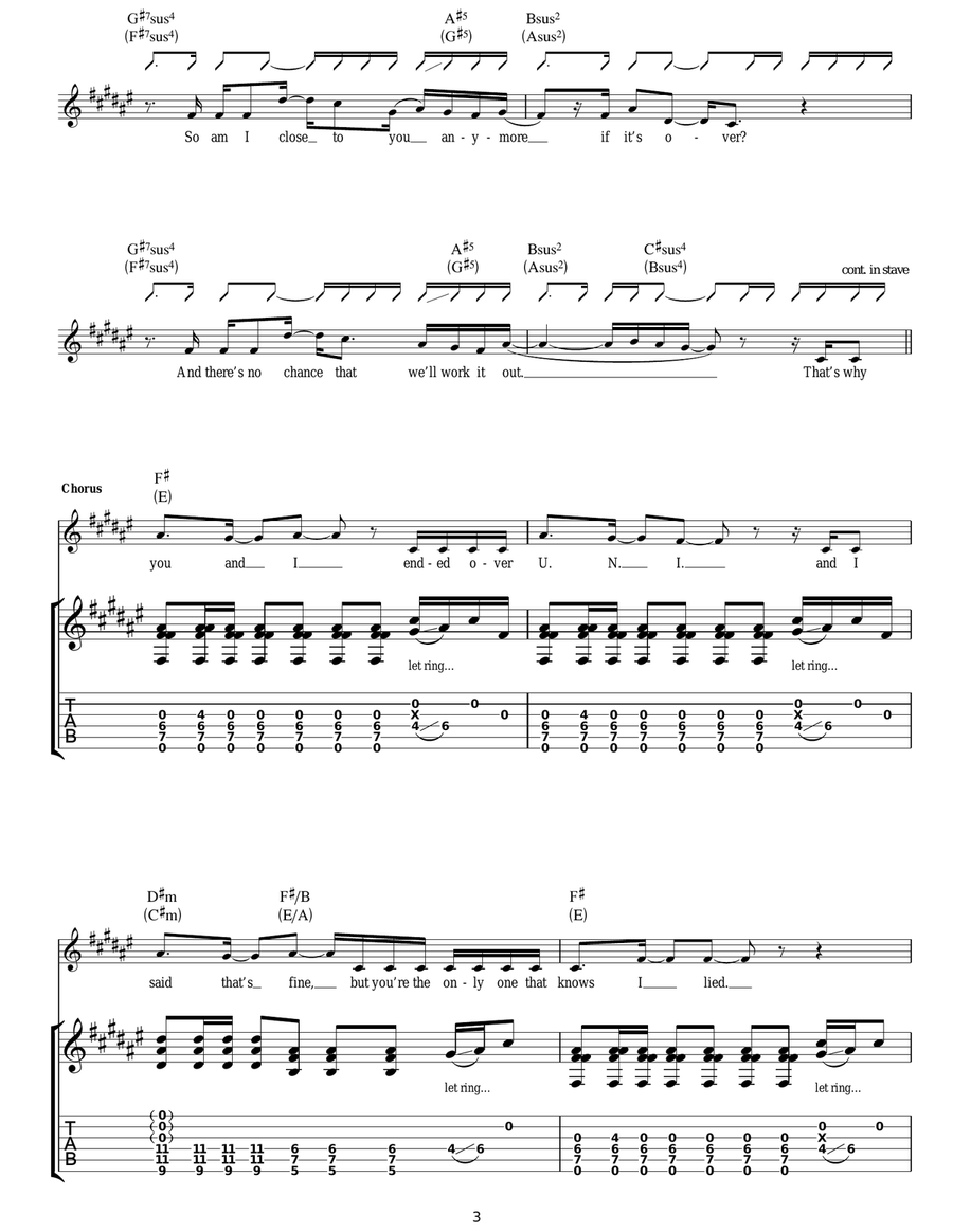U.N.I. U.N.I. Acoustic Guitar scores gallery preview page 3