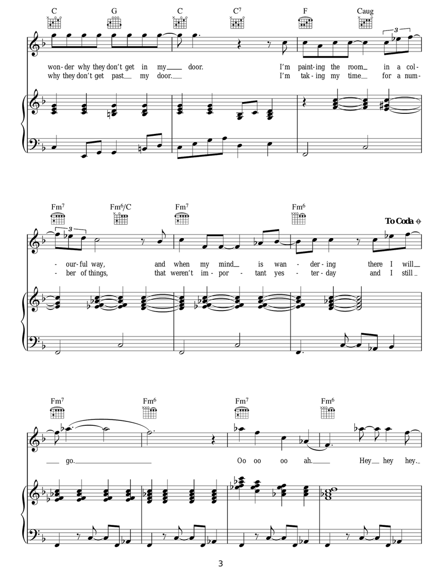 Fixing A Hole Acoustic Guitar scores gallery preview page 3