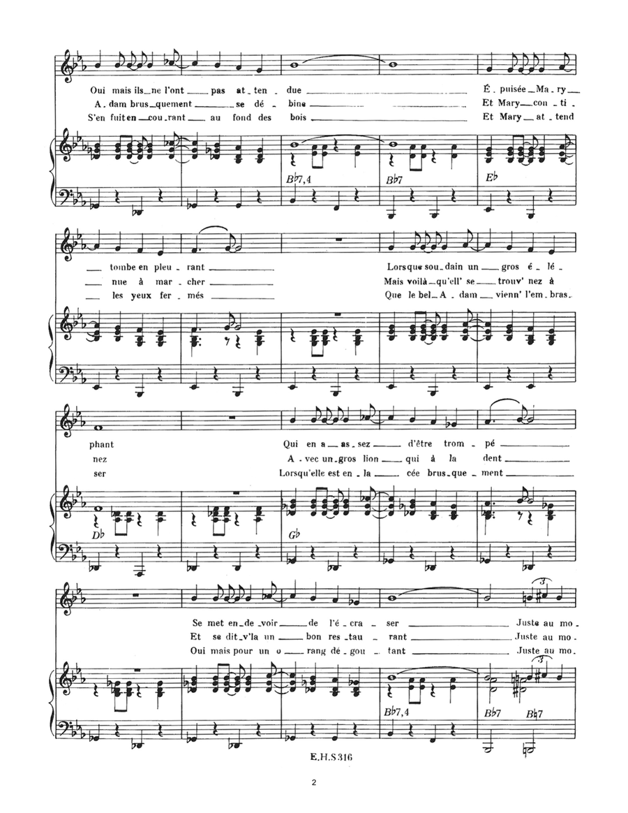 Adam Roi De La Foret Adam Roi De La Foret Piano, Vocal, Guitar scores gallery preview page 2