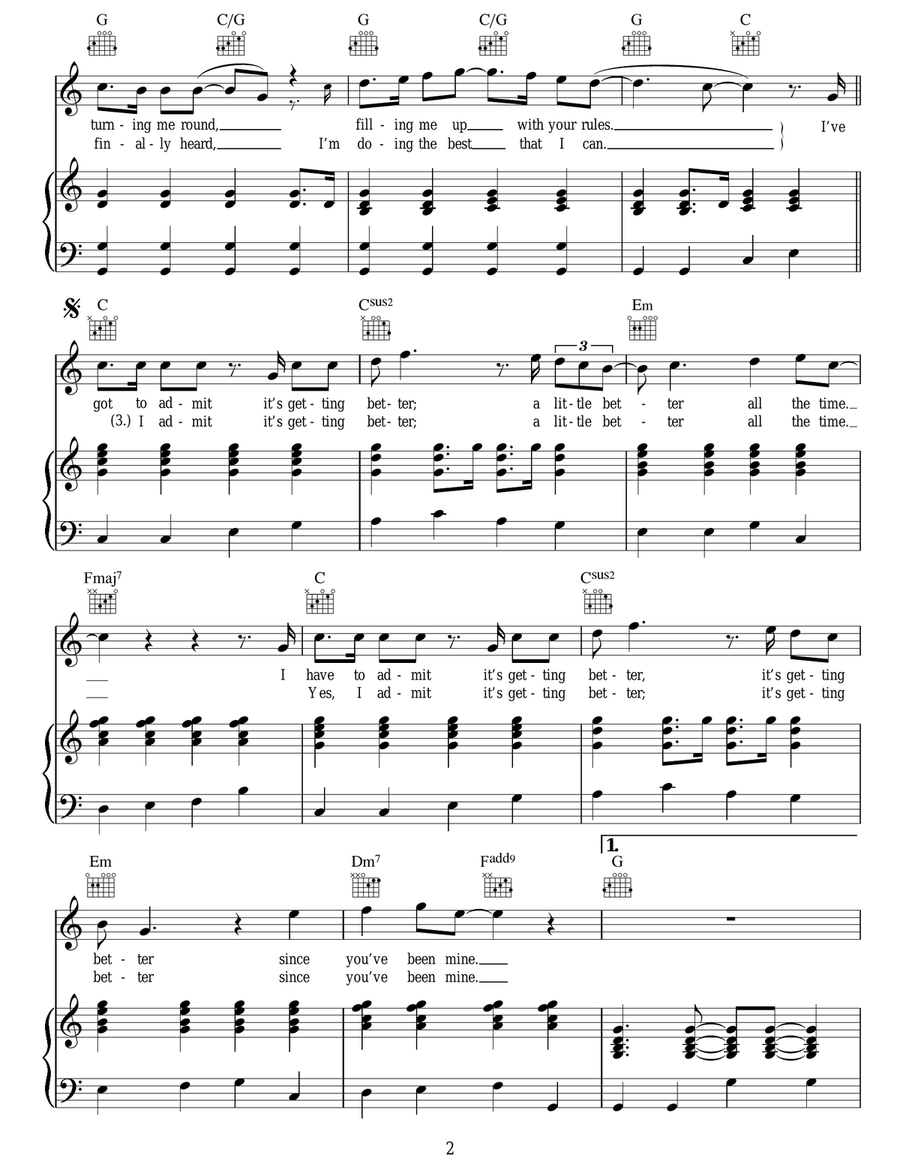 Getting Better Acoustic Guitar scores gallery preview page 2