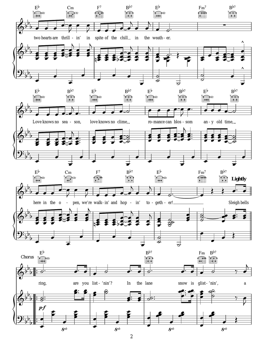Winter Wonderland Winter Wonderland Guitar scores gallery preview page 2