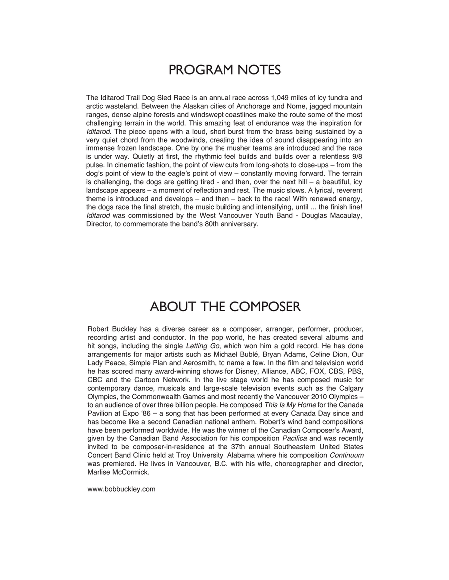 Iditarod - Full Score Iditarod - Full Score Concert Band scores gallery preview page 2