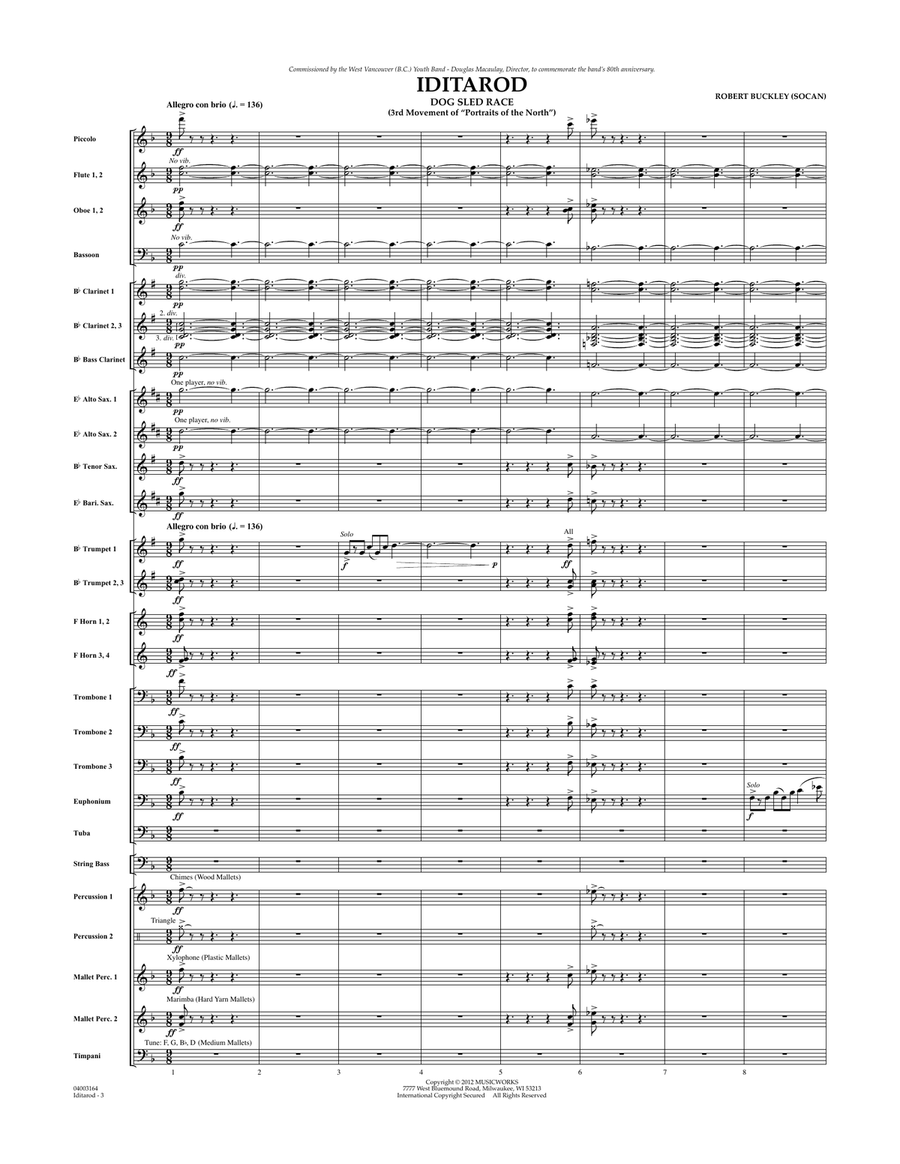 Iditarod - Full Score Iditarod - Full Score Concert Band scores gallery preview page 3