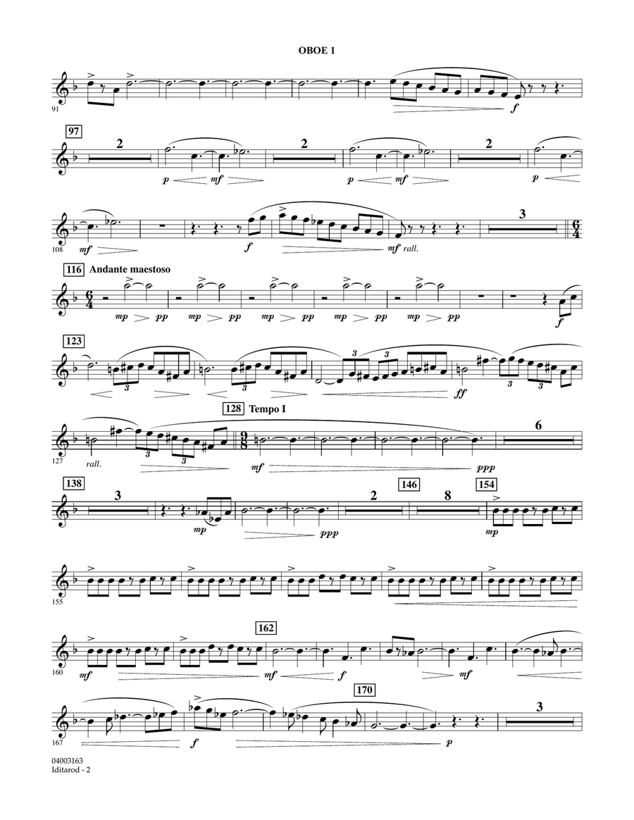 Iditarod - Oboe 1 Iditarod - Oboe 1 Concert Band scores gallery preview page 2