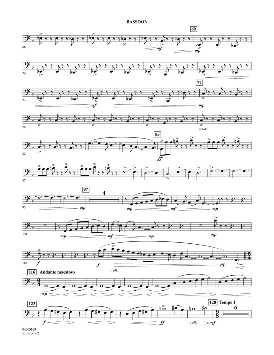 Iditarod - Bassoon Iditarod - Bassoon Concert Band scores gallery preview page 2