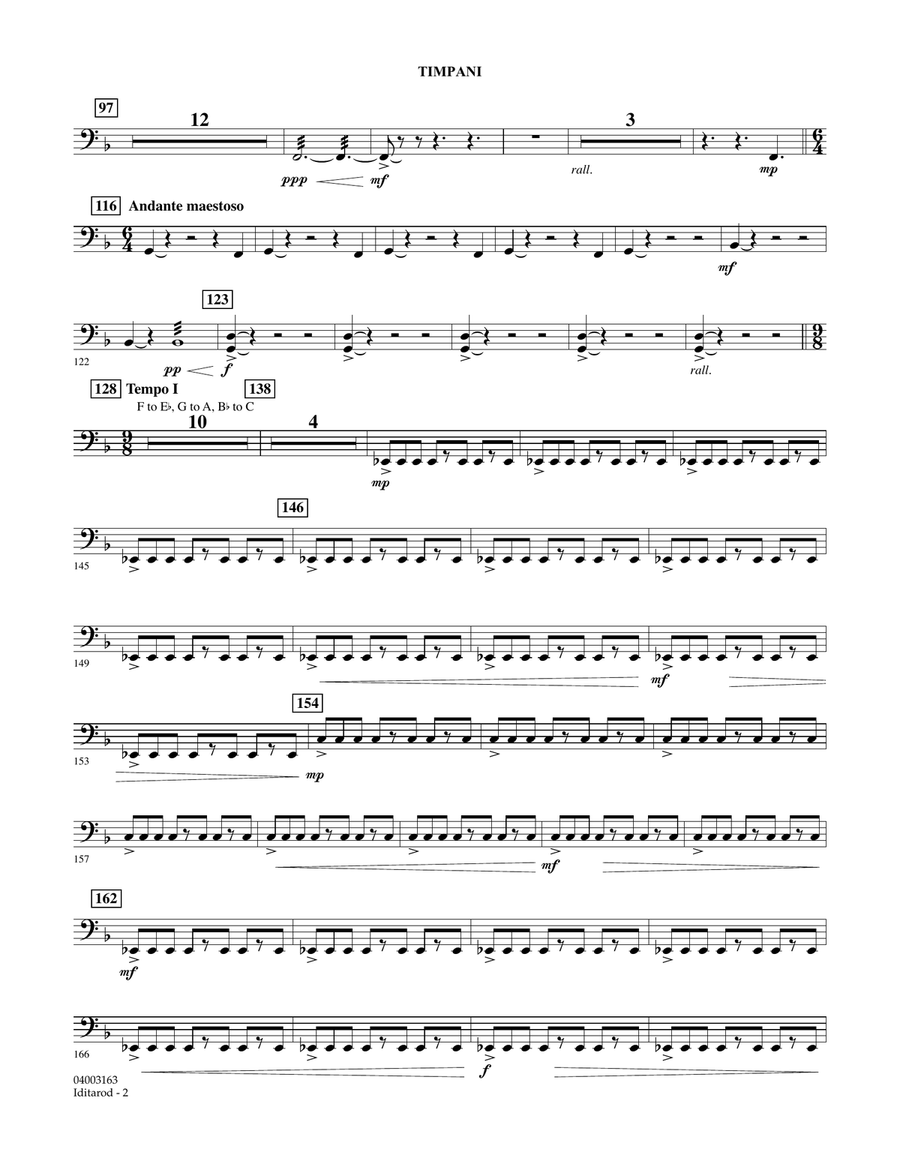 Iditarod - Timpani Iditarod - Timpani Concert Band scores gallery preview page 2