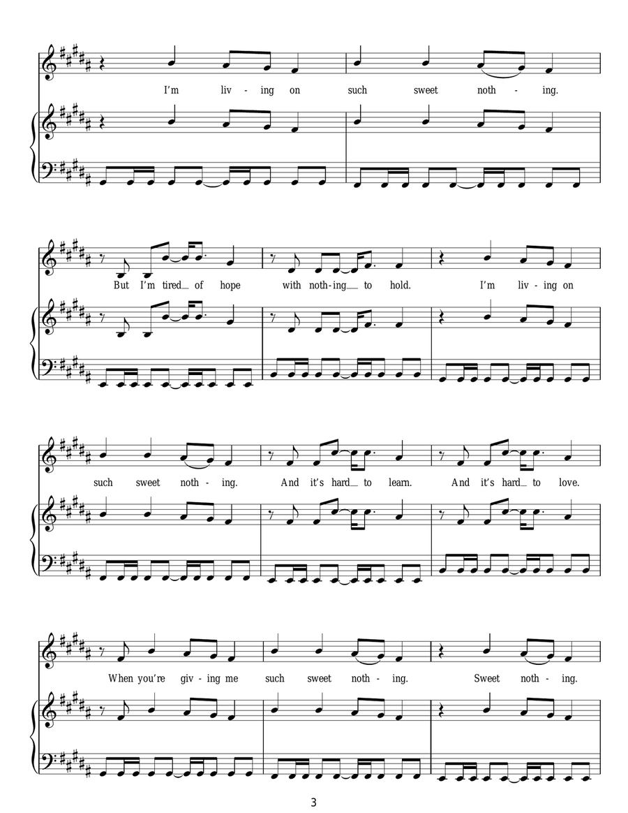 Sweet Nothing Sweet Nothing Acoustic Guitar scores gallery preview page 3