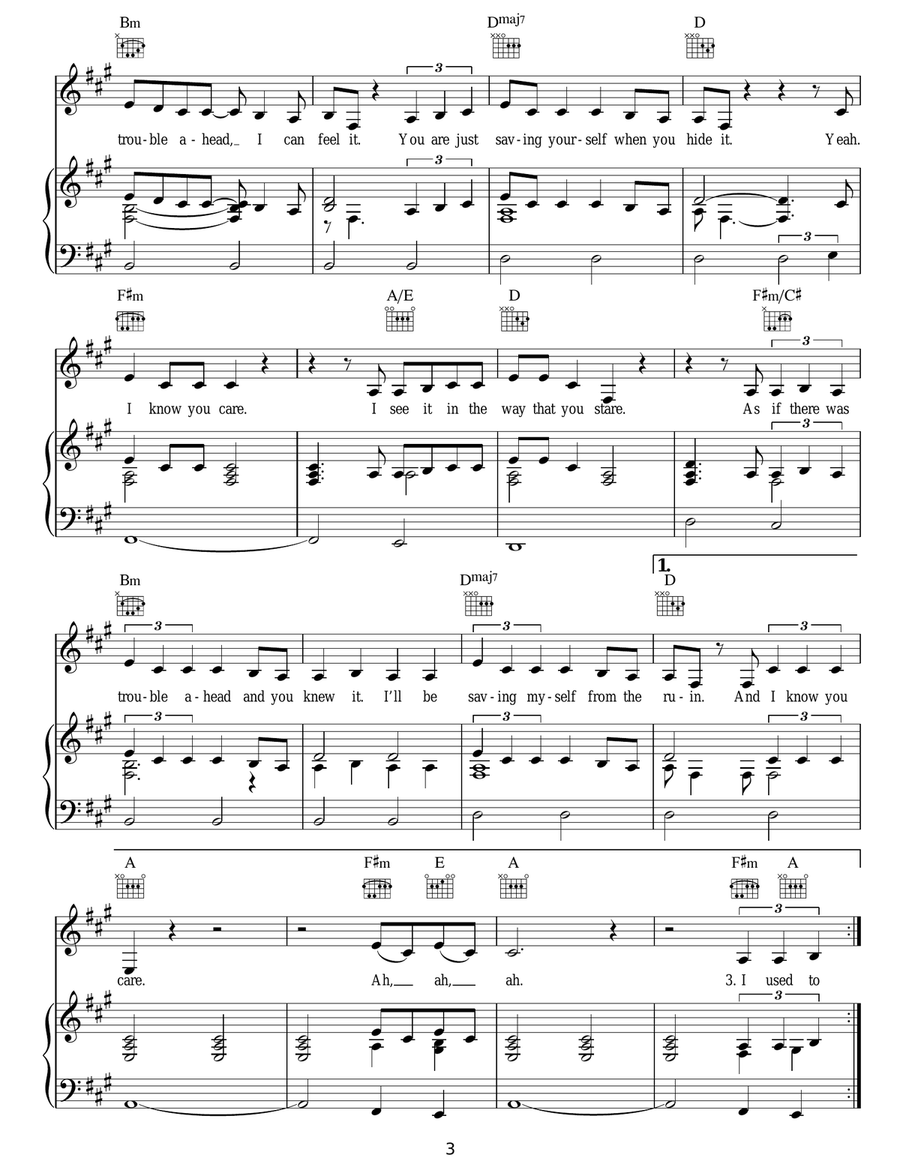 I Know You Care I Know You Care Acoustic Guitar scores gallery preview page 3