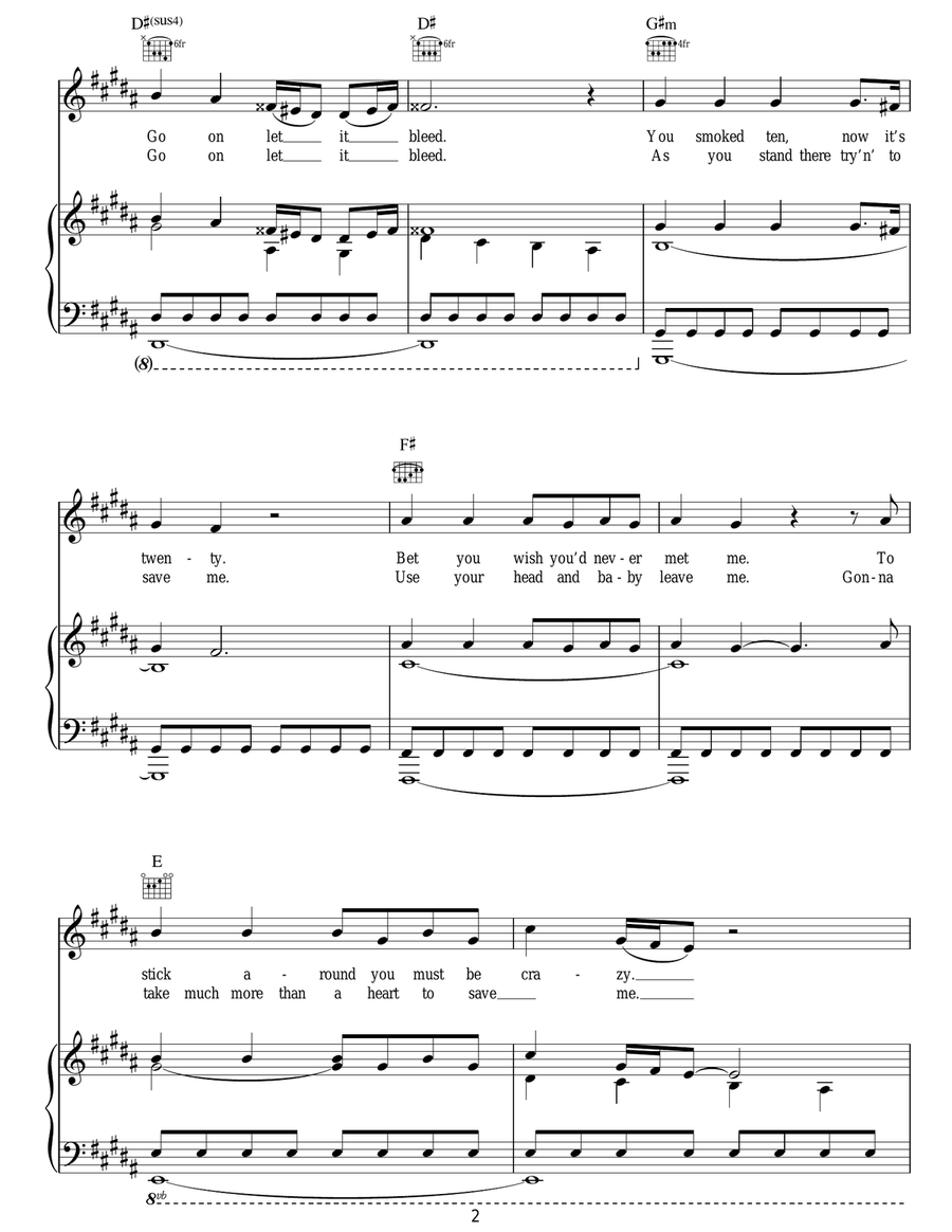 Trouble Trouble Acoustic Guitar scores gallery preview page 2
