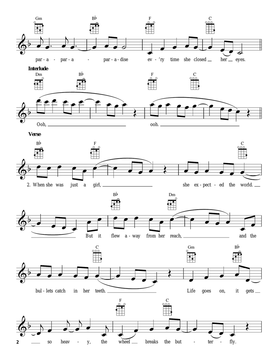 Paradise Paradise Ukulele scores gallery preview page 2