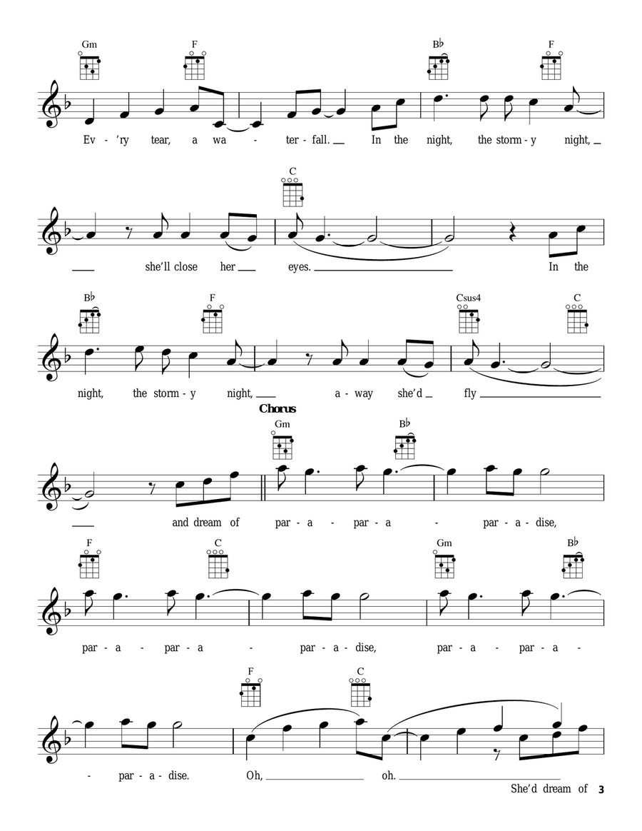 Paradise Paradise Ukulele scores gallery preview page 3