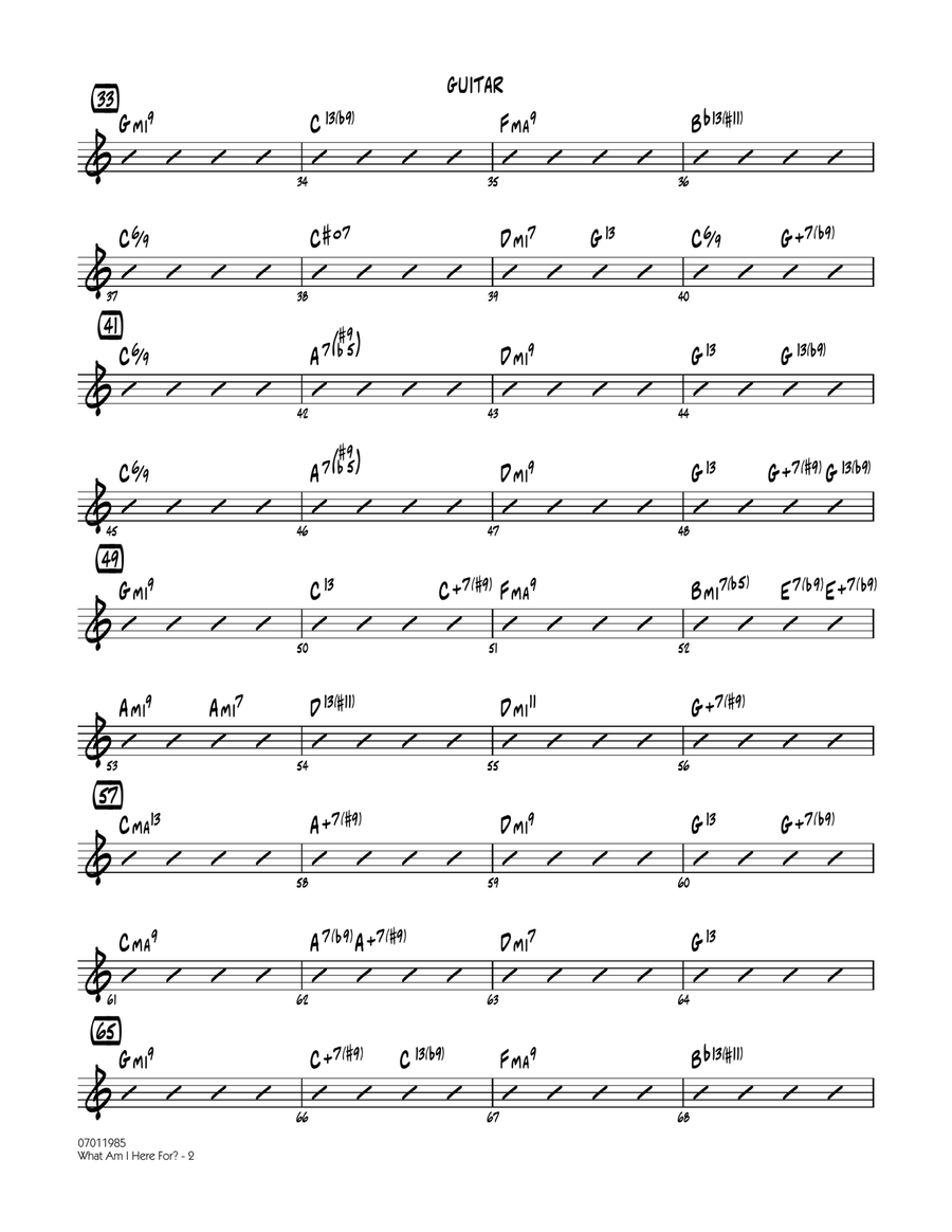 What Am I Here For? - Guitar Jazz Ensemble scores gallery preview page 2