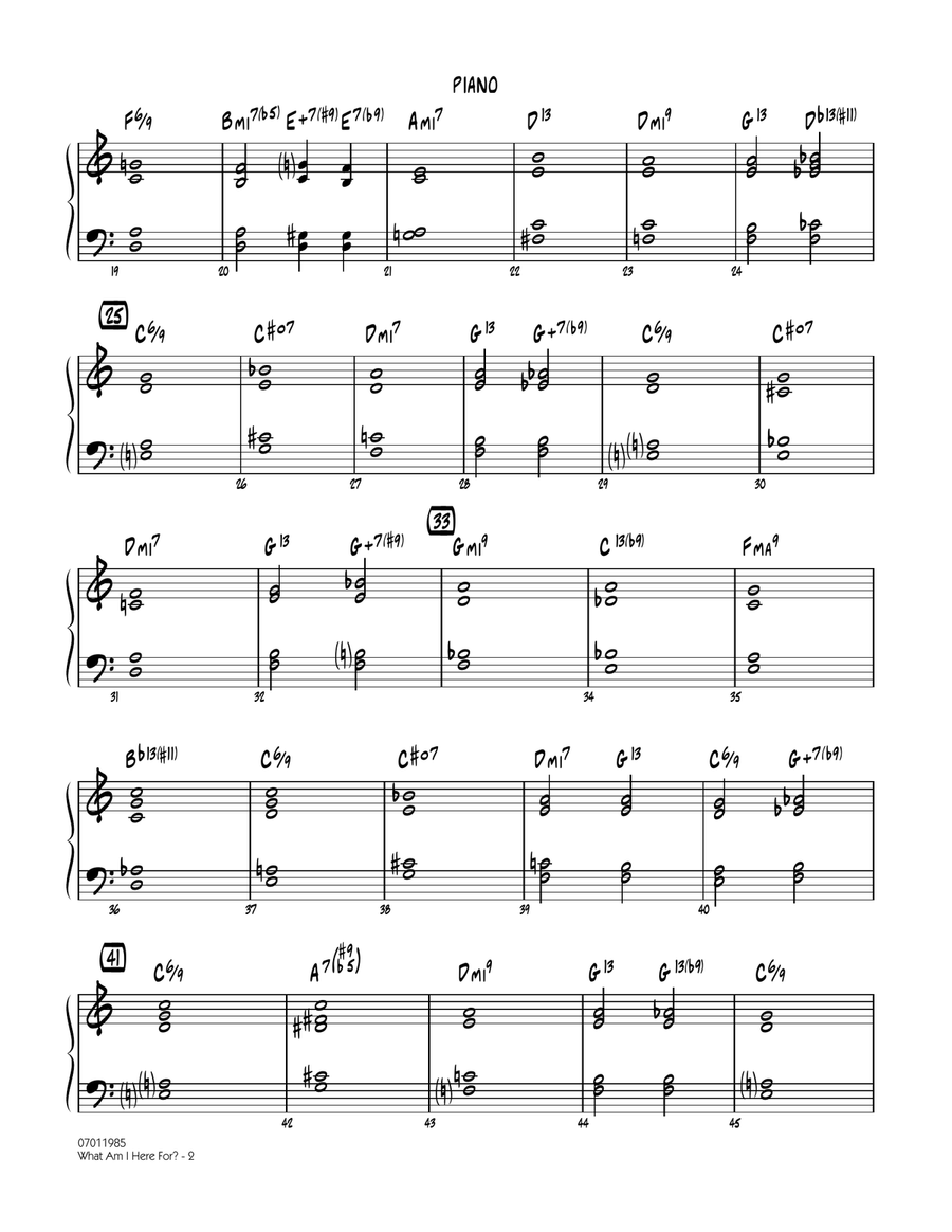 What Am I Here For? - Piano Jazz Ensemble scores gallery preview page 2
